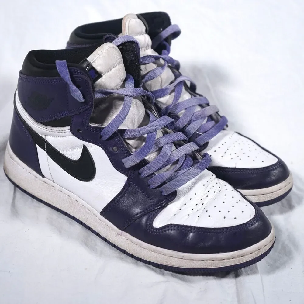 Nike Air Jordan 1 Retro High OG GS Court Purple 2.0 7Y 575441-500